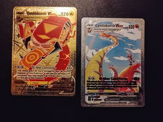 POKEMON (NON-TCG, DIY FAN-MADE) ~ x2 CENTISKORCH VMAX (SILVER&GOLD, NM)