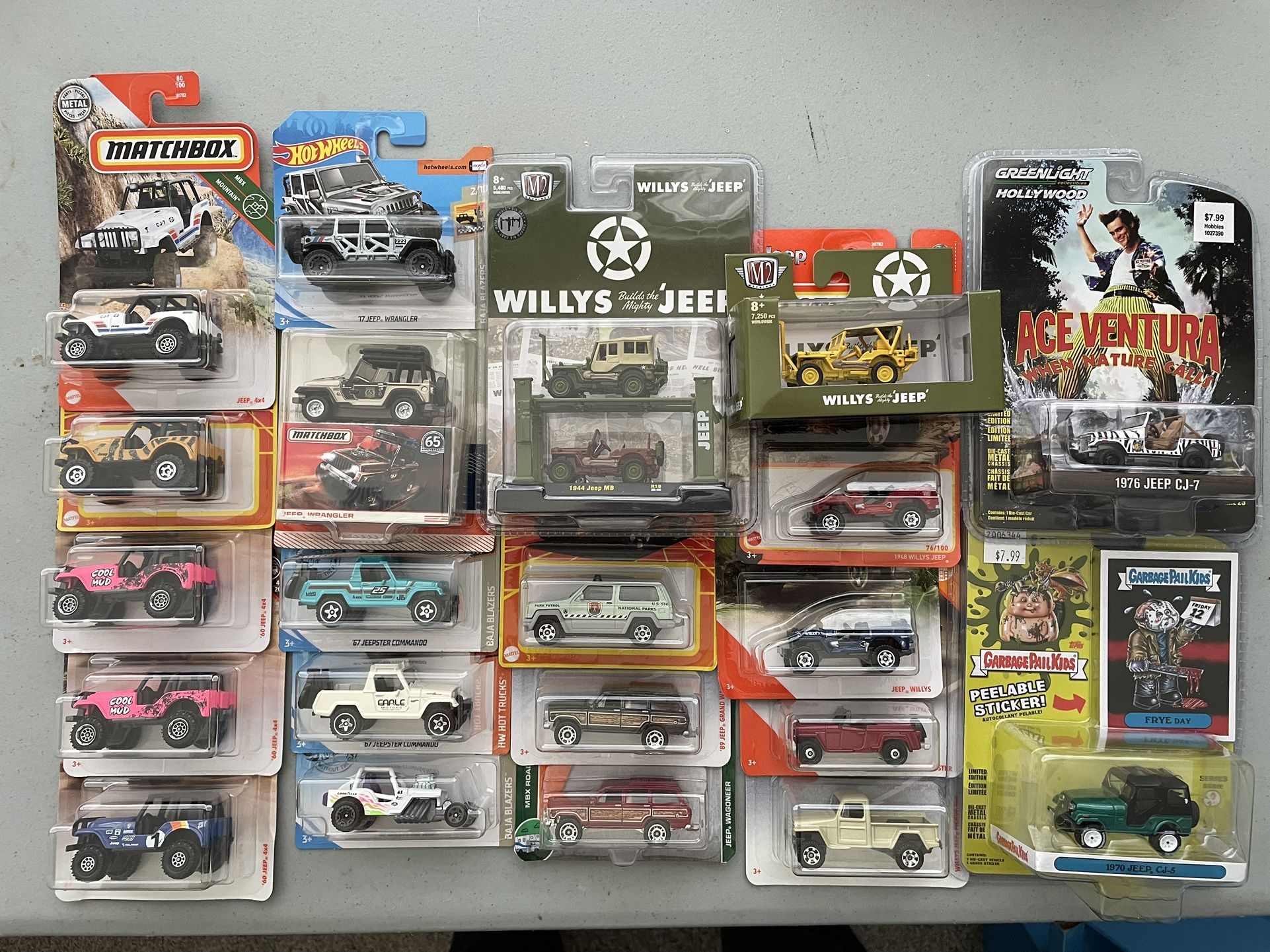 Hot Wheels Jeep Collection CJ5 CJ7 Willys M2 GreenLight Matchbox