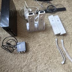 Wii Console And Av 2 HDMI Adapter