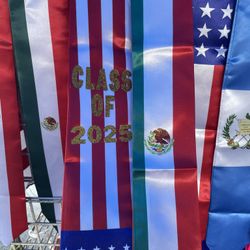 Mexico/USA Satin Grad Sash