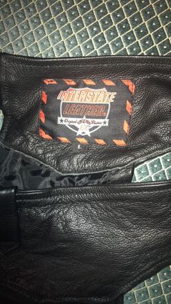 Interstate Leather Black Chaps Large