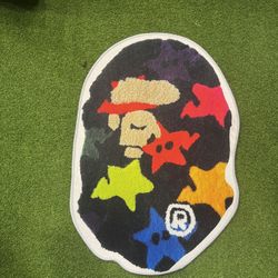 star bape head custom rug