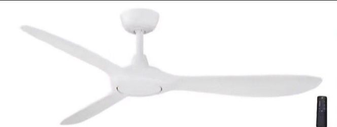 Home Decorators Collection Tager 52 in. Smart Indoor/Outdoor Matte White Ceiling Fan without Light with Remote Powered by Hubspace