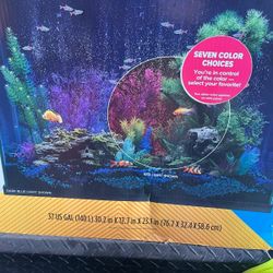 37 Gallon Bubble Wall Glass Aquarium Filter & Media Included