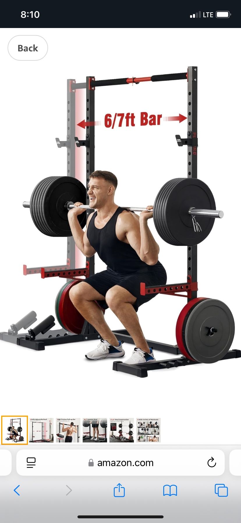 Squat Rack with Pull Up Bar, Adjustable Multi Functional Power