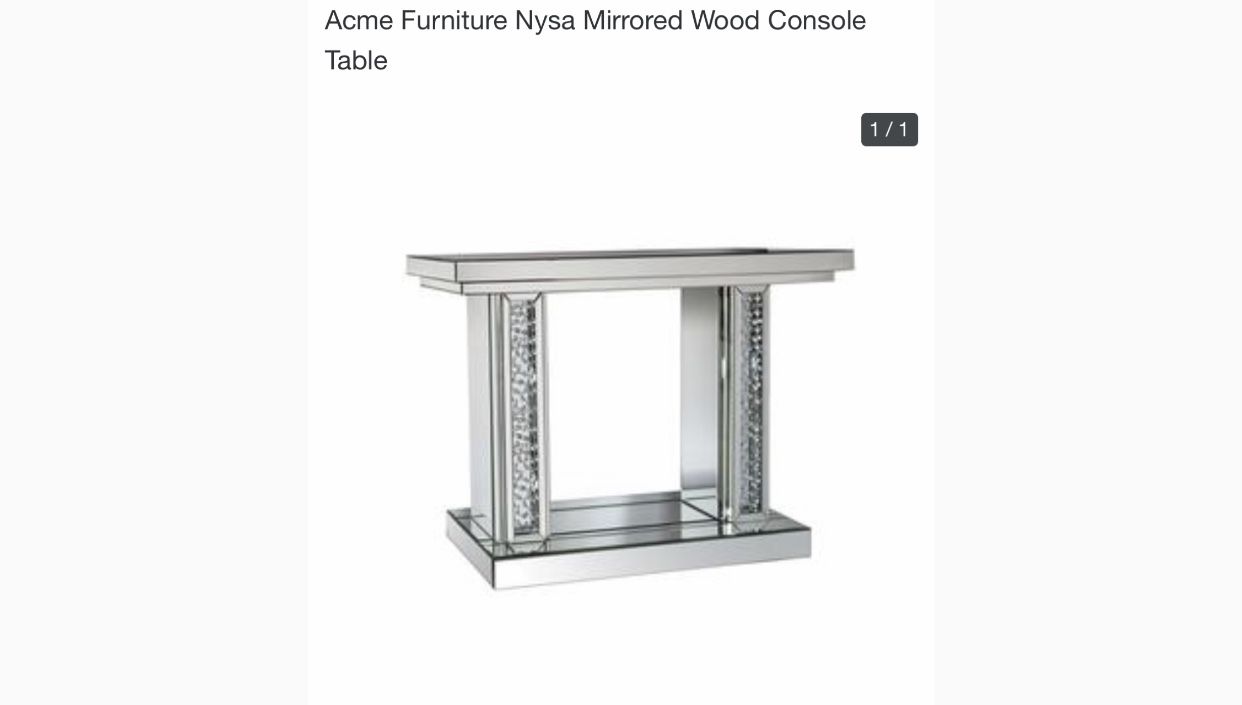 Console table and wall mirror