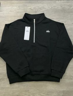 Alo Black Quarter-Zip Sweatshirt