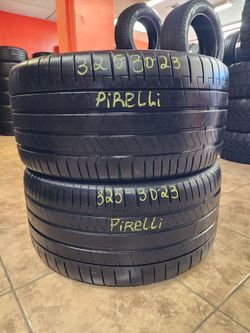 325 30ZR 23 PIRELLI P ZERO TIRES 3253023 USED TIRES (PAIR) MOUNT BALANCE INCLUDED
