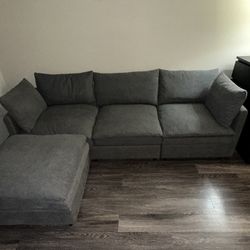 3 Seater Couch With Ottoman