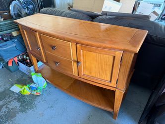 Solid Wood Server Console Table / Credenza Buffet with Storage