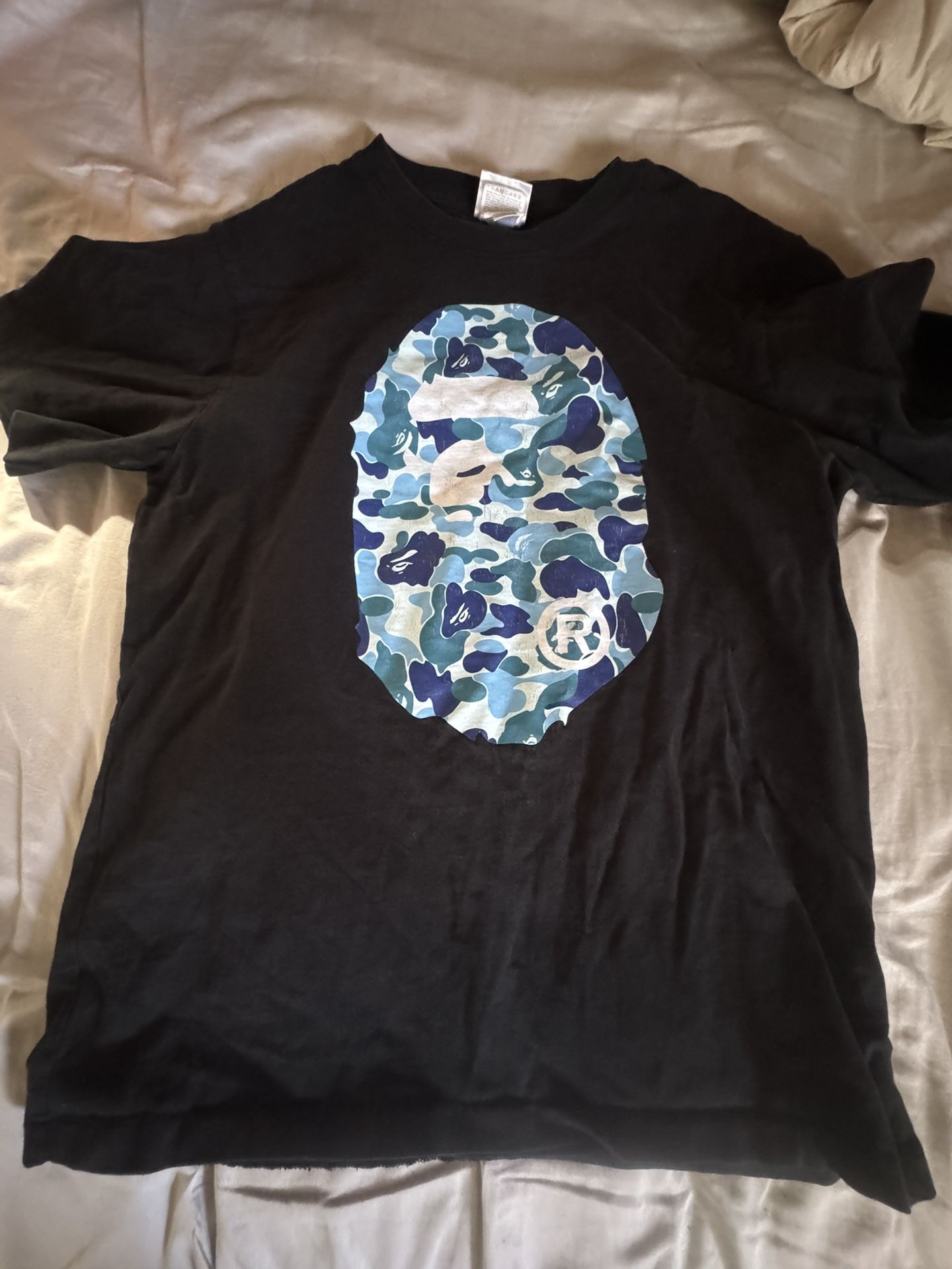 Bape Abc Blue Camo Tshirt