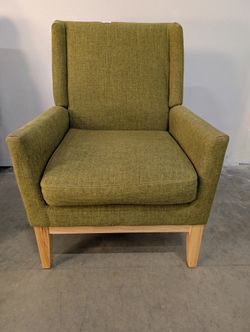 Olive Green Upholstered Wingback Chair