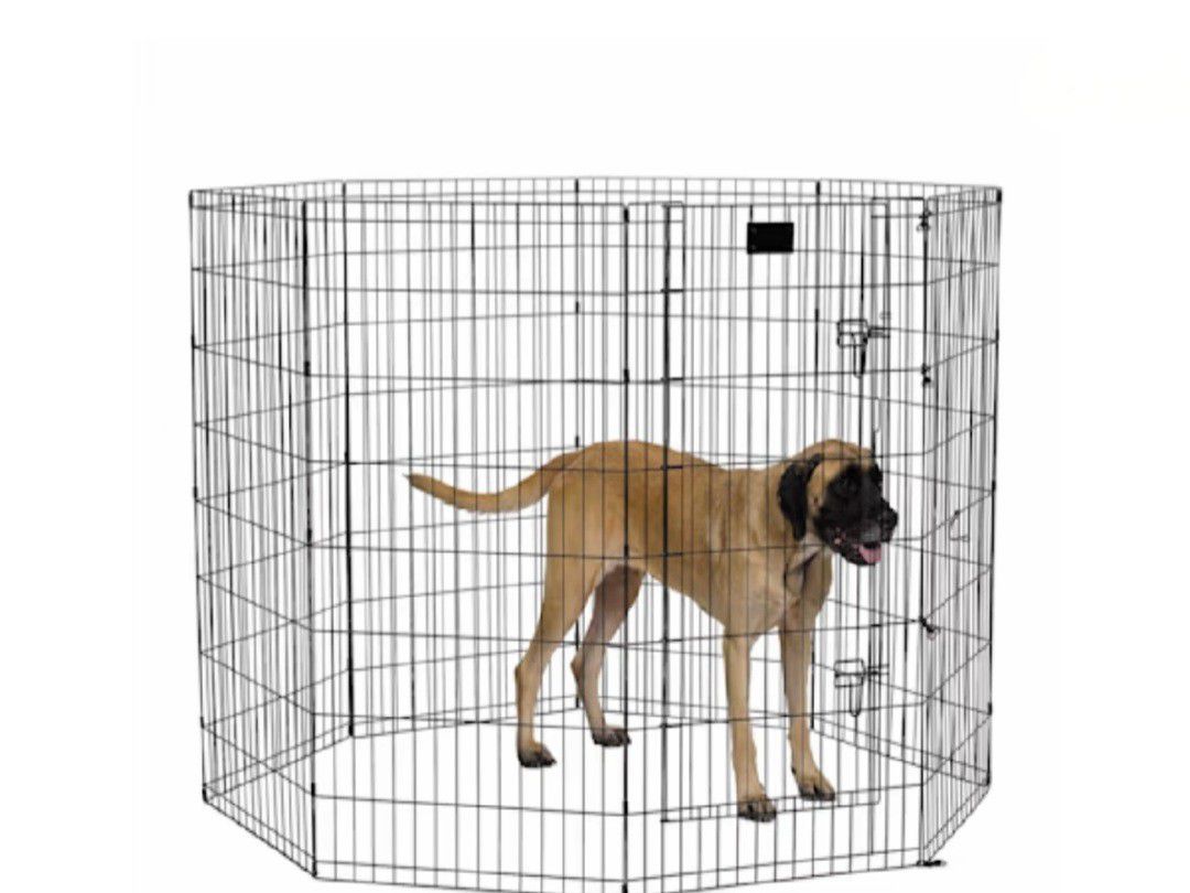 Brand New 42" Tall 8 Panel Shapeable Dog Playpen 16ft Dog Gate Foldable Dog Cage Puppy Dog Play Yard Animal Excercise Pen Dog Cage