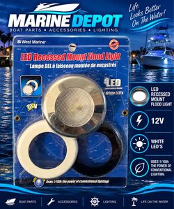 ⚓ West Marine LED Recessed Mount Flood Light — 12V