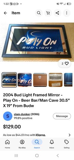 Bud light bar mirror