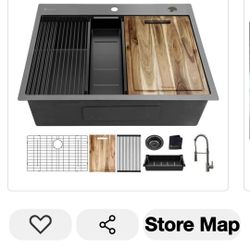 Kitchen Sink Bundlr New In Boc With Faucet & More Only $185 Cash Nuevo Todo En Foto