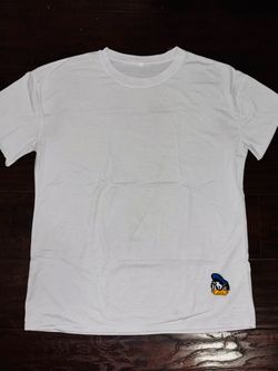 White Donald Duck Embroidered T-Shirt