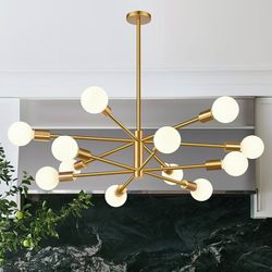 12 Light Gold Chandelier