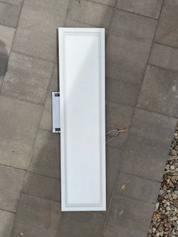12" x 48" LED Ceiling Light Fixture – Flush Mount Panel (with Mounting Plate)
