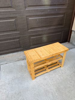 Bamboo shoe rack