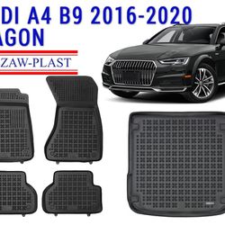 Floor Mats Cargo Liner Set For Audi A4 B9 2019-2021 Wagon Avant All road Only