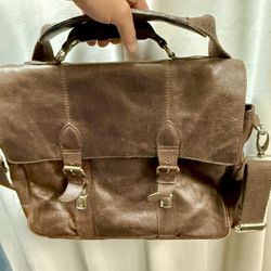Leather Messenger Bag Briefcase - The British Belt Company  - England Men’s Collection Laptop Briefcase messenger Bag Brown Leather 
