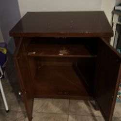 Brown Cabinet , 32”x22”x36” can be painted .  $10