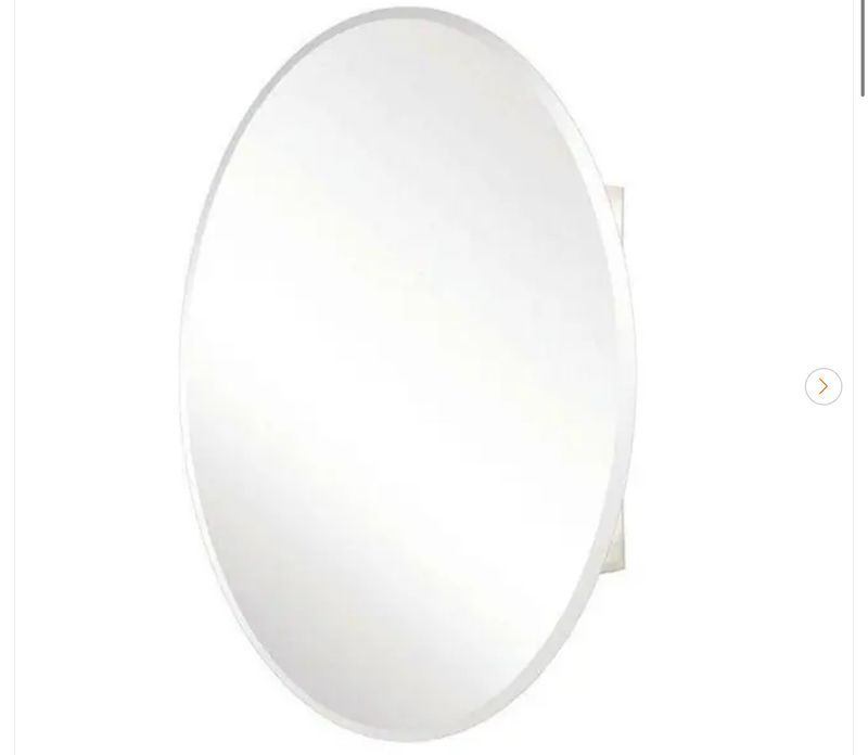 24 in. W x 36 in. H Oval Medicine Cabinet with Mirror