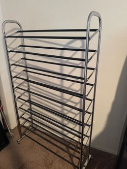 10-Tier Metal 50 pair Shoe Rack