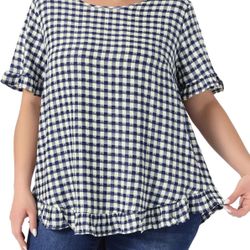 Blouse (NavyBlue/White) New