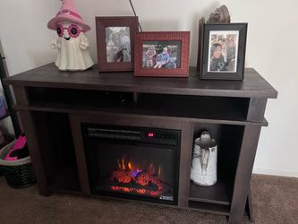 TV Stand with Electric Fireplace Insert
