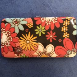 Retro Floral Print Braciano Wallet Clutch 