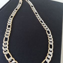 Gold 18k Plated Figaro Necklace Chain Jewelry 