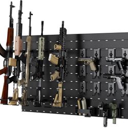 Modular Gun Slatwall Panel Mount System for Wall - Heavy-Duty Steel Rifle/Carbine/Shotgun