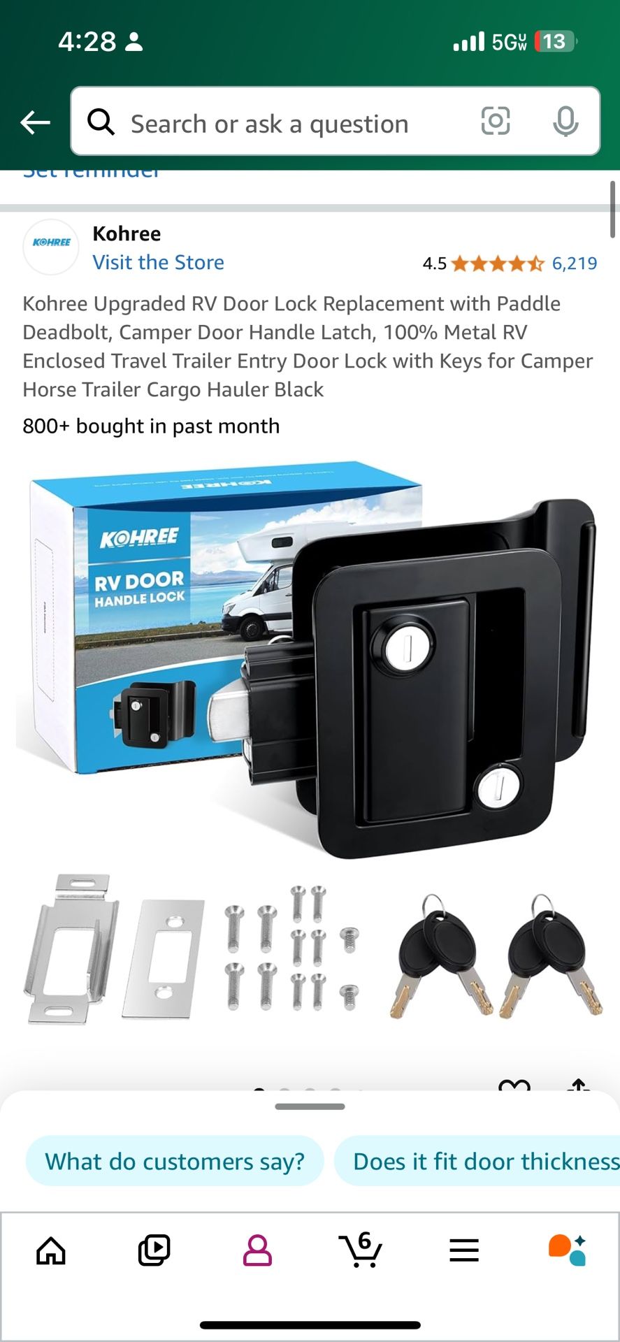 RV Travel Door & Cabinet Lock Set