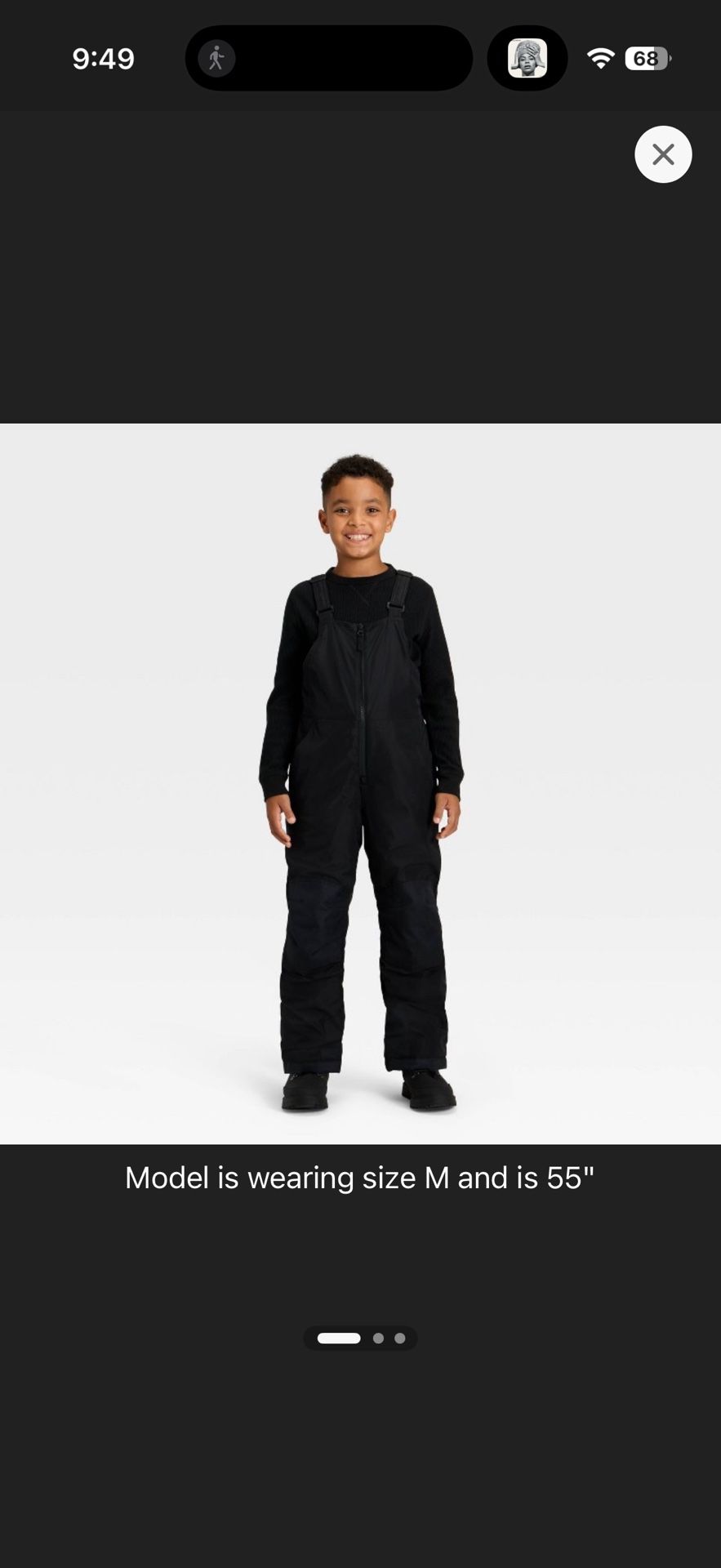 (2) Kids Winter Snow Bib