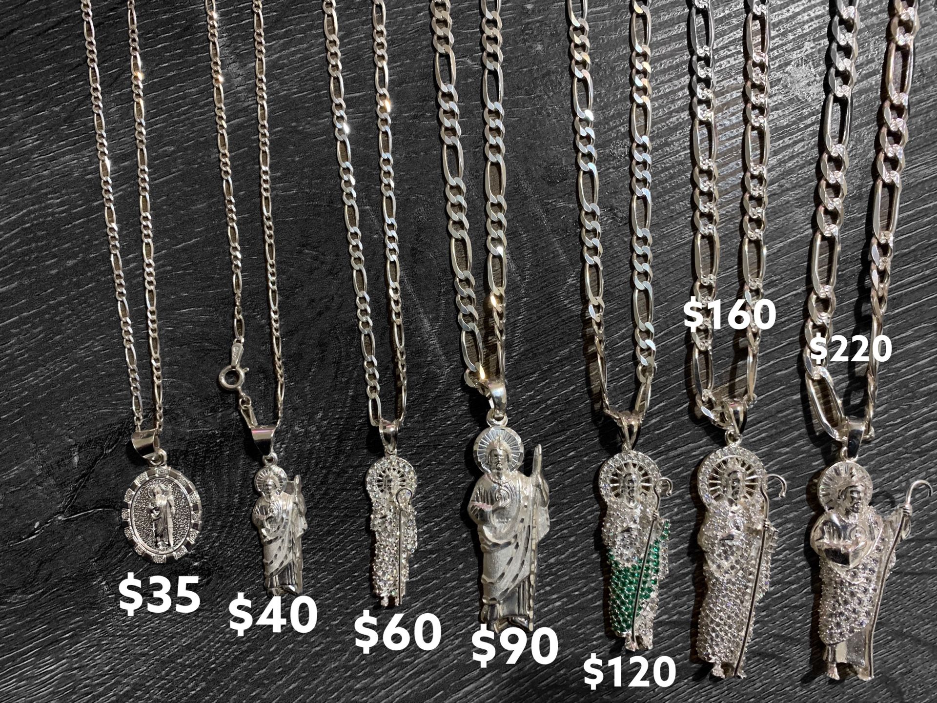 Silver Chain And Pendant