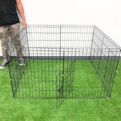 (New) $30 Small 24” Tall Dog Pet Playpen Fence Gate 8-Panels X (24” Tall X 24” Wide) 