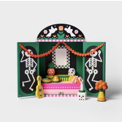 Día de Muertos Mini Wood Ofrenda Decorative Set - 10 Pcs