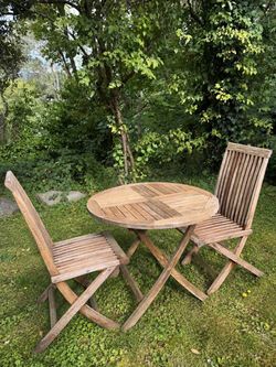 David Smith Teak Table with 2 chairs
