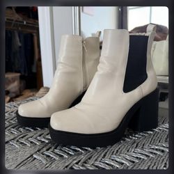 Cream booties