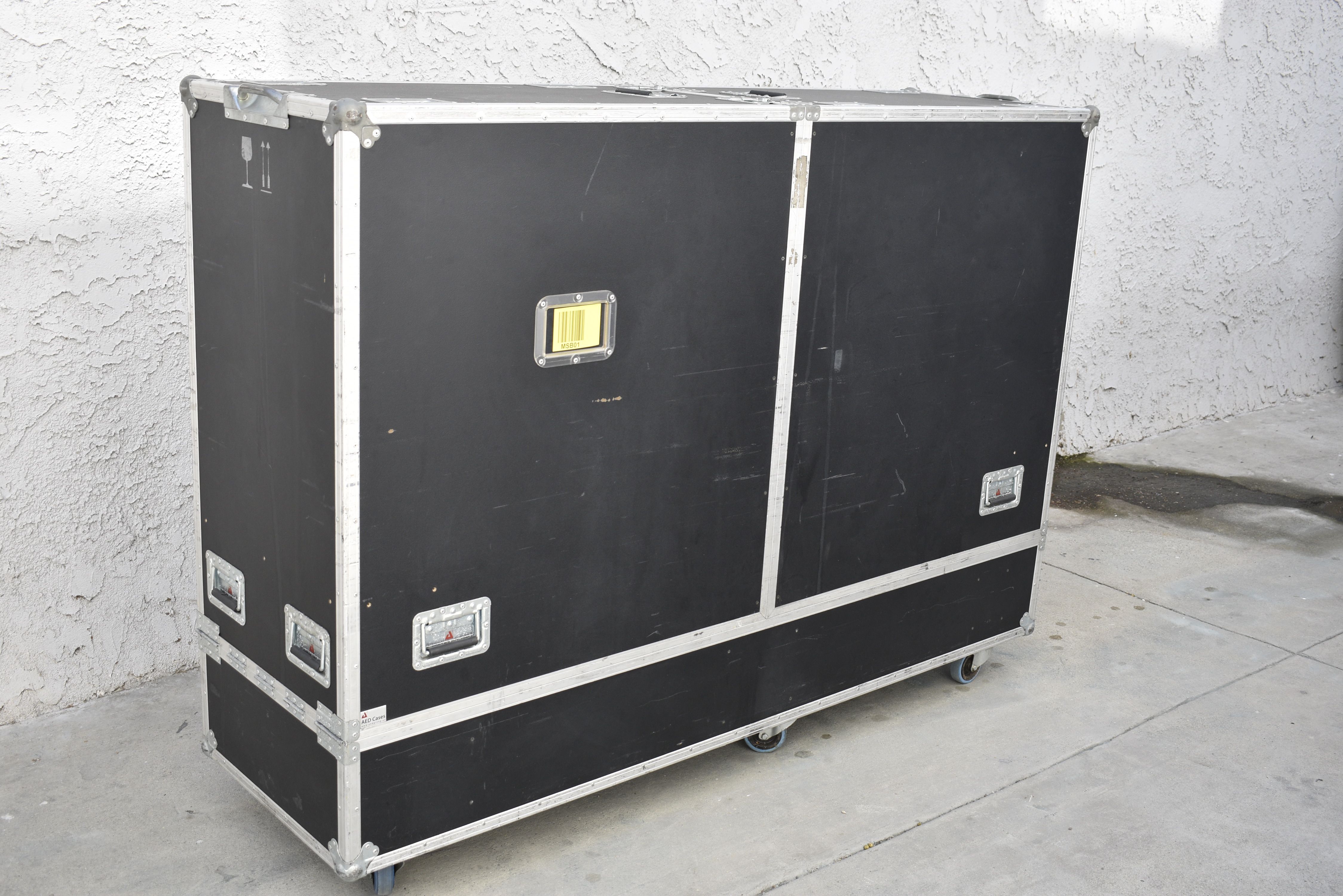 Road Case LARGE 78"x23"x51" Set Square Staging Travel Case, w/ Casters, BlackRoad Case LARGE 78"x23"x51" Set Square Staging Travel Case, w/ Casters, B