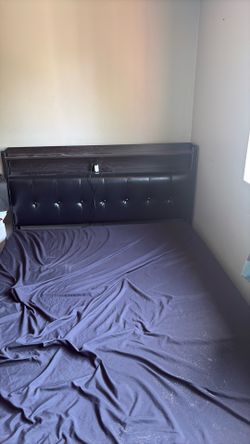 Bed frame light up and charging
