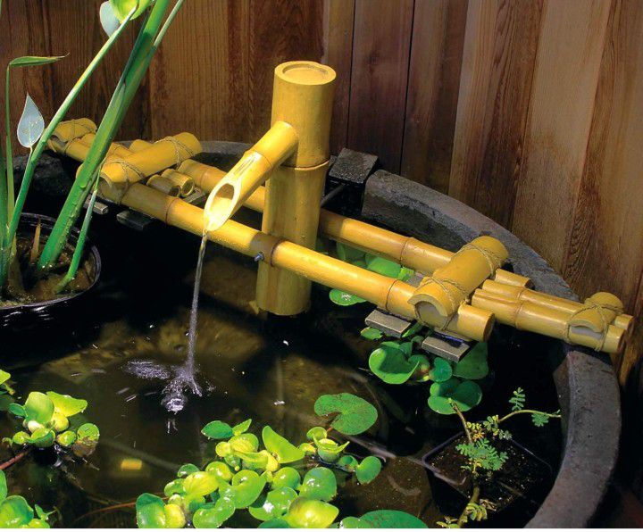 Aquascape Poly-Resin Adjustable Pouring Bamboo Fountain

