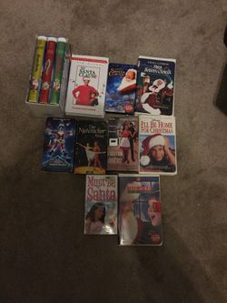 Lot of 12 Christmas vhs tapes