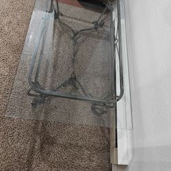 Rustic Glass Coffee Table 