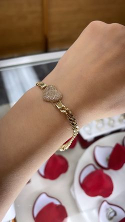 14k Heart Bracelet 
