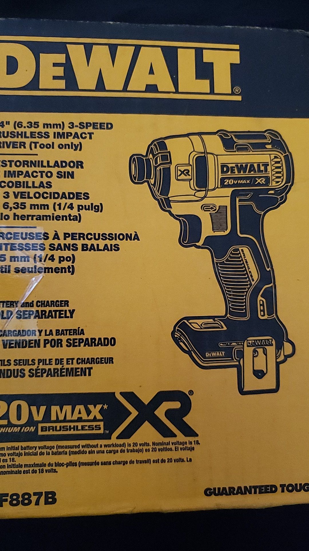 DEWALT 1/4 (6.35MM) 3 SPEED IMPACT