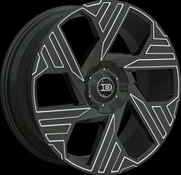 20x8.5 DRASTIC DS8 BLACK AND MILLED Wheels