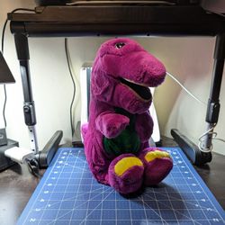 Vintage 1992 Lyons Group BARNEY The Purple Dinosaur Plush Stuffed Animal 14” 